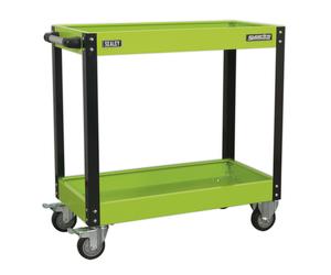 Sealey Cx109Hv Workshop Trolley 2-Level Heavy-Duty - Hi-Vis Green