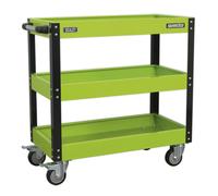 Sealey Cx110Hv Workshop Trolley 3-Level Heavy-Duty - Hi-Vis Green