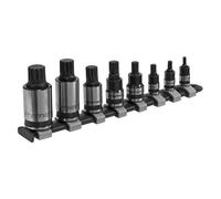 Sealey Douille Embout Spline Set 8pc 0.6cm,1cm & 1.3cmSq Clé Noir Série AK6214B