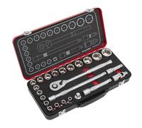 Sealey Douille Métrique Set 1.3cmD 24pc Hex Unique Standard Longueur AK7924