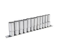 Sealey Douille Métrique Set 12pc 1cmSq Drive 12pt Profond Walldrive AK2683