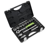 Sealey Douille Métrique Set 19pc 1cmD Simple Chrome Hexagonale Emballé S01235