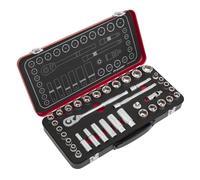 Sealey Douille Set 1cmD 37pc Impérial Métrique Hex Unique Standard Long AK7923