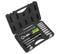 Sealey Douille Set Extensible Cliquet 0.6cmD 26pc Métrique Deep & Standard