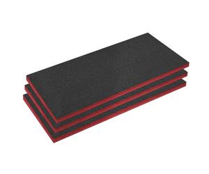 Sealey Easy Peel Shadow Foam® SFPK50R Lot de 3 feuilles de mousse Rouge/noir 50 mm
