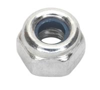 Sealey Écrou À Verrouillage Nylon M4 Zinc Paquet De 100 NLN4