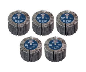 Sealey FW8040605 80 x 40mm Abrasif Rabat Roue Sur 6mm Arbre 60Grit - Paquet De 5