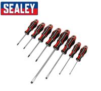 Sealey Gripmax Set Tournevis 8pc - Poignée Souple Haut Puissance Poignées Slot