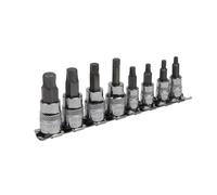 Sealey Hexagonale Douille Set Lock-On&trade ; 8pc 0.6cm & 1cmSq Drive - Impérial