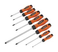 Sealey Hv003 Screwdriver Set 8Pc Hi-Vis Orange