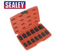 Sealey Impact Douilles Métriques 1.3cm Sq Dr Noir En Moulé Étui 10mm - 24mm