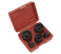 Sealey Impact Hub Prise & Douille Set 5pc 12-Point 1.3cmSq Drive SX053