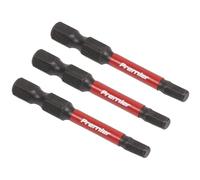 Sealey Impact Power Tool Lot de 3 embouts de tournevis hexagonaux 4 mm 50 mm