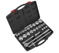 Sealey Impérial Métrique Douille Set 26pc 1.9cmSq Clé 12-point Walldrive AK2582