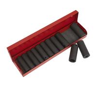 Sealey Impérial Métrique Profond Impact Douille Set 12pc 1cmD Hex Unique AK683