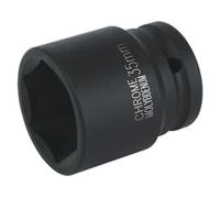 Sealey 35mm 1.9cmSq Taille Métrique Impact Douille Walldrive Hexagonale 6 Point