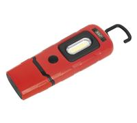 Sealey LED3601 Lampe d’inspection LED à batterie au lithium-polymère rechargeable, rouge, LED3601R