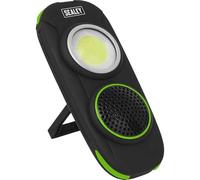 Sealey LED50WS Lampe torche LED COB rechargeable avec haut-parleur sans fil 10 W