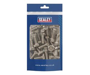 Sealey Lot de 25 vis à tête hexagonale en acier inoxydable DIN 933 - M10 x 25 A2 - S1025