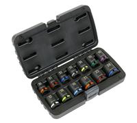 Sealey Métrique Impact Douille Set 13pc 1.3cmSq Drive Hex Unique AK5617M