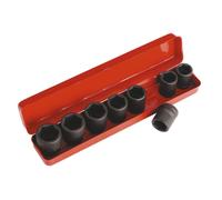 Sealey Métrique Impact Douille Set 8pc 1.9cmSq Drive Standard Longueur Ak77/9m