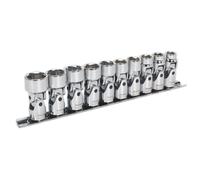 Sealey Métrique Joint Universel Douille Set 10pc 1cmSq Clé 6pt Walldrive AK2710