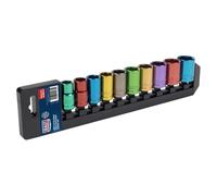 Sealey Métrique Multicolore Douille Set 10pc 1.3cmSq Drive 6pt Standard AK288
