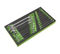 Sealey Outil Plateau & Combinaison Clé Set 19pc Métrique 510 x 270 x 40mm S01272