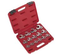 Sealey Pied de Corbeaux Open-End Clé Set 15pc 1cmSq Taille Métrique AK59891