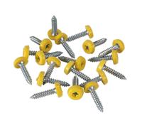 Sealey Plaque Numérotée Vis Plastique Imbriqué Tête 4.8 x 24mm Jaune Paquet De