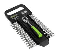 Sealey Prise & Douille Set 27pc 0.6cmSq Drive Walldrive® Métrique S01241