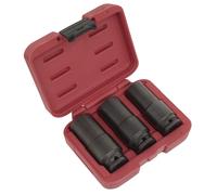 Sealey Profond Alourdi Vilebrequin Métrique Impact Douille Set 1.3cmSq Drive 3pc