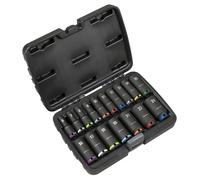 Sealey Profond Impact Douille Set 1cmD 17pc Métrique 6 Point Walldrive AK68219