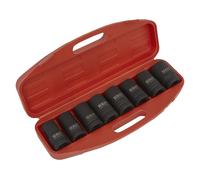 Sealey Profond Impact Douille Set 8pc 1in Drive Walldrive 24 À 41mm Étui AK888M