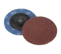 Sealey PTCQC5080 Changement Rapide Ponçage Disque Ø50mm 80Grit Paquet De 10