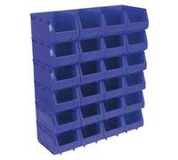 Sealey Rangement Plastique Poubelle 150 x 240 x 130mm - Bleu Paquet De 24