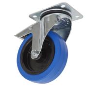 Sealey Roulette Roue Pivotant Plaque Avec Total Serrure 125mm SCW3125SPL