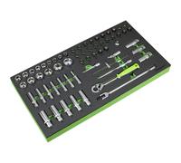 Sealey S01270 Siegen Prise Ensemble Avec Plateau Outil 1cmSq Drive 62pc