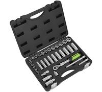 Sealey S01287 Siegen Extension Cliquet Douille Set 1cmSq Drive 34pc