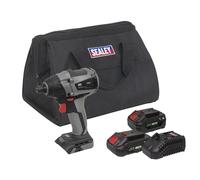 Sealey sans Brosse Clé à Impact Kit 0.6cmHex 20V SV20 Série - 2 Piles CP20VID