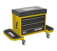 Sealey SCR18Y Siège D'Atelier Et Boîte À Outils - Jaune
