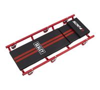 Sealey SCR74 Creeper 102cm Avec Cadre Acier,6 Roues & Réglable Appui-Tête Deluxe