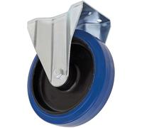 Sealey Résistant Bleu Élastique Caoutchouc Fixé Roulette Roue 160mm - Commerce