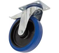 Sealey SCW3160SPLEM Heavyduty Bleu Élastique Caoutchouc Roulette Roue Pivot -tl