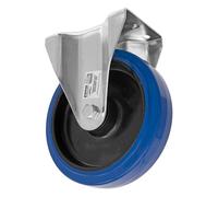 Sealey Résistant Bleu Élastique Caoutchouc Fixé Roulette Roue 200mm - Commerce