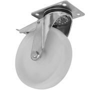 Sealey Résistant Nylon Roulette Roue Pivotant Avec Total Serrure 125mm - Trade