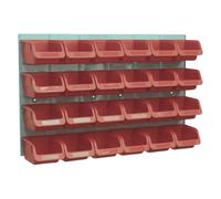 Sealey Tps130 Bin And Panel Combination 24 Bins - Red