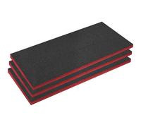 Sealey SFPK50R Easy Peel Shadow Foam® Rouge/Noir 50Mm - Paquet De 3
