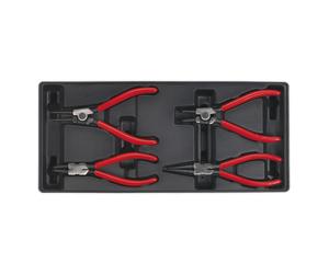 Sealey Tbt03 Tool Tray With Circlip Pliers Set 4Pc