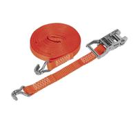 Sealey Td1506J Ratchet Tie Down 25Mm X 6Mtr Polyester Webbing 1500Kg Load Test